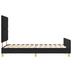 vidaXL Cadre de lit avec tête de lit Noir 120 x 200 cm tissu