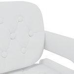 vidaXL Chaises pivotantes à manger lot de 4 Blanc Similicuir