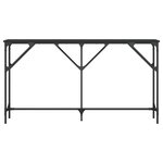 vidaXL Table console noir 140x23x75 cm bois d'ingénierie