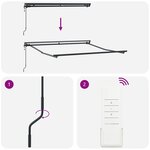 vidaXL Cadre de auvent Anthracite 3 5 x 2 5 m