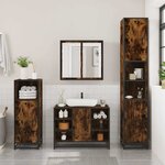 vidaXL Ensemble de meubles de salle de bain 2 Pièces Chêne fumé