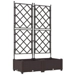 vidaXL Cache-pot de jardin 2 Pièces Marron 80 x 40 x 125 5 cm Acier