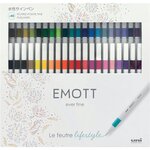 Coffret de 40 feutres pointe fine Emott Couleurs assorties CF PEMSY/40 001 UNI-BALL