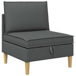 vidaXL Canapé modulaire avec rangement 4 Pièces Gris foncé Tissu