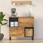 vidaXL Buffet avec 2 portes 80x33x75 cm bois massif de manguier