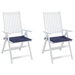 vidaXL Coussins de palette lot de 2 bleu marine 50x50x4 cm