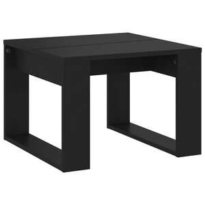 vidaXL Table d'appoint Noir 50x50x35 cm Bois d’ingénierie