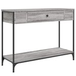 vidaXL Table console sonoma gris 100x34 5x75 cm bois d'ingénierie
