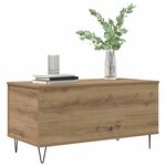 vidaXL Table basse chêne artisanal 90 x 44.5 x 45 cm Bois d'ingénierie