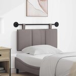 vidaXL Tête de lit suspendue Taupe Tissu
