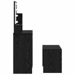 vidaXL Ensemble de Coiffeuse avec tiroir Chêne noir 86.5 x 35 x 136 cm