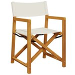 vidaXL Chaises de jardin pliables lot de 6 blanc crème tissu