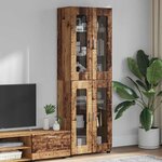 vidaXL Haut Armoire avec étagère FLORIN Bois ancien 60 x 35 x 182 cm