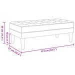 vidaXL Banc Jaune 113x57x39 cm en Velours