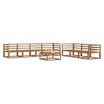 vidaXL Ensemble de canapés d'extérieur 8 Pièces Naturel