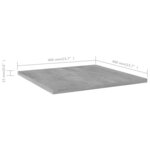 vidaXL Panneaux de bibliothèque 4 Pièces gris béton bois d’ingénierie