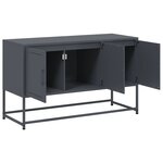 vidaXL Meuble TV anthracite 100 5x39x60 5 cm acier