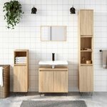 vidaXL Armoire de bain chêne sonoma 58x33x60 cm bois d'ingénierie