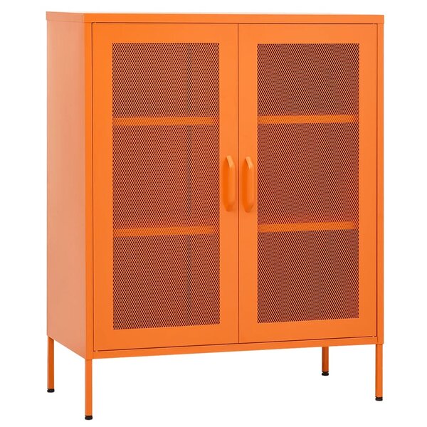 vidaXL Armoire de rangement Orange 80x35x101 5 cm Acier