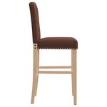 vidaXL Chaises de bar lot de 2 bois massif d'hévéa et tissu
