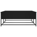 vidaXL Table basse noir 100x99x40 cm bois d'ingénierie