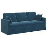 vidaXL Canapé 2 Pièces Bleu 198 x 78 x 80 cm Velours