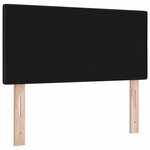 Tête de lit capitonnée noire 80 cm en tissu