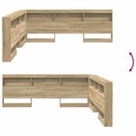 vidaXL Tête de lit de rangement Chêne sonoma 180 cm Bois d'ingénierie