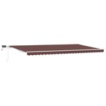 vidaXL Auvent manuel rétractable avec LED marron 600x300 cm