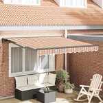 vidaXL Cadre d'auvent Bleu et Orange 300 x 250 cm