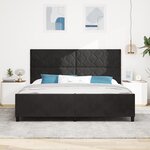 Cadre de lit en velours noir vidaXL 200x200 cm