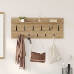 vidaXL Porte-manteau mural chêne artisanal Bois d'ingénierie