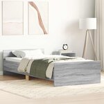vidaXL Cadre de lit avec tête de lit Sonoma gris 80 x 200 cm