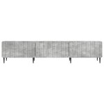 vidaXL Meuble TV Gris béton 147 x 34 5 x 32 cm Bois d'ingénierie