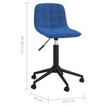 vidaXL Chaises pivotantes à manger lot de 4 bleu velours