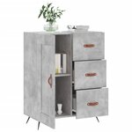vidaXL Buffet gris béton 69 5x34x90 cm bois d'ingénierie