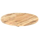 vidaXL Dessus de table Bois de manguier solide Rond 25-27 mm 60 cm
