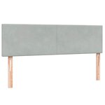 vidaXL Sommier à lattes de lit et matelas et LED gris clair 160x220cm velours