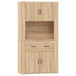 vidaXL Buffet haut Chêne sonoma Bois d'ingénierie
