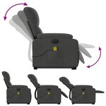 vidaXL Fauteuil inclinable de massage électrique gris foncé