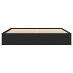 vidaXL Cadre de lit sans matelas noir 200x200 cm bois d'ingénierie