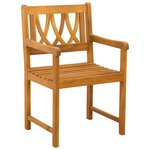 vidaXL Chaises de jardin 6 Pièces Naturel Bois d'Acacia Massif