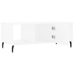 vidaXL Table basse blanc 102x50x40 cm bois d'ingénierie