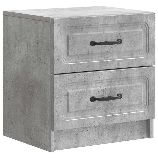 vidaXL Cabinet de chevet avec tiroir Gris béton 43 x 34 5 x 44 5 cm