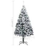 vidaXL Sapin de Noël artificiel pré-éclairé et flocons de neige vert