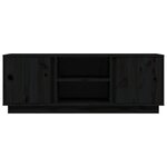 vidaXL Meuble TV Noir 110x35x40 5 cm Bois de pin massif