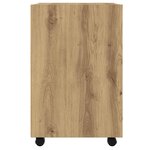 vidaXL Armoire avec roues chêne artisanal 33x38x60cm bois d'ingénierie