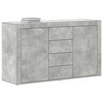 vidaXL Buffet Gris béton 120 x 36 x 69 cm Bois d'ingénierie