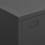 vidaXL Coffre de rangement industriel Anthracite 75x40x115 cm Métal