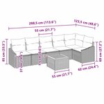 vidaXL Ensemble de canapés de jardin 7 Pièces Beige  gris clair